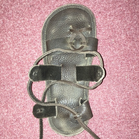 Handmade Leather Renaissance Medieval barefoot Sandals - Picture 9 of 14